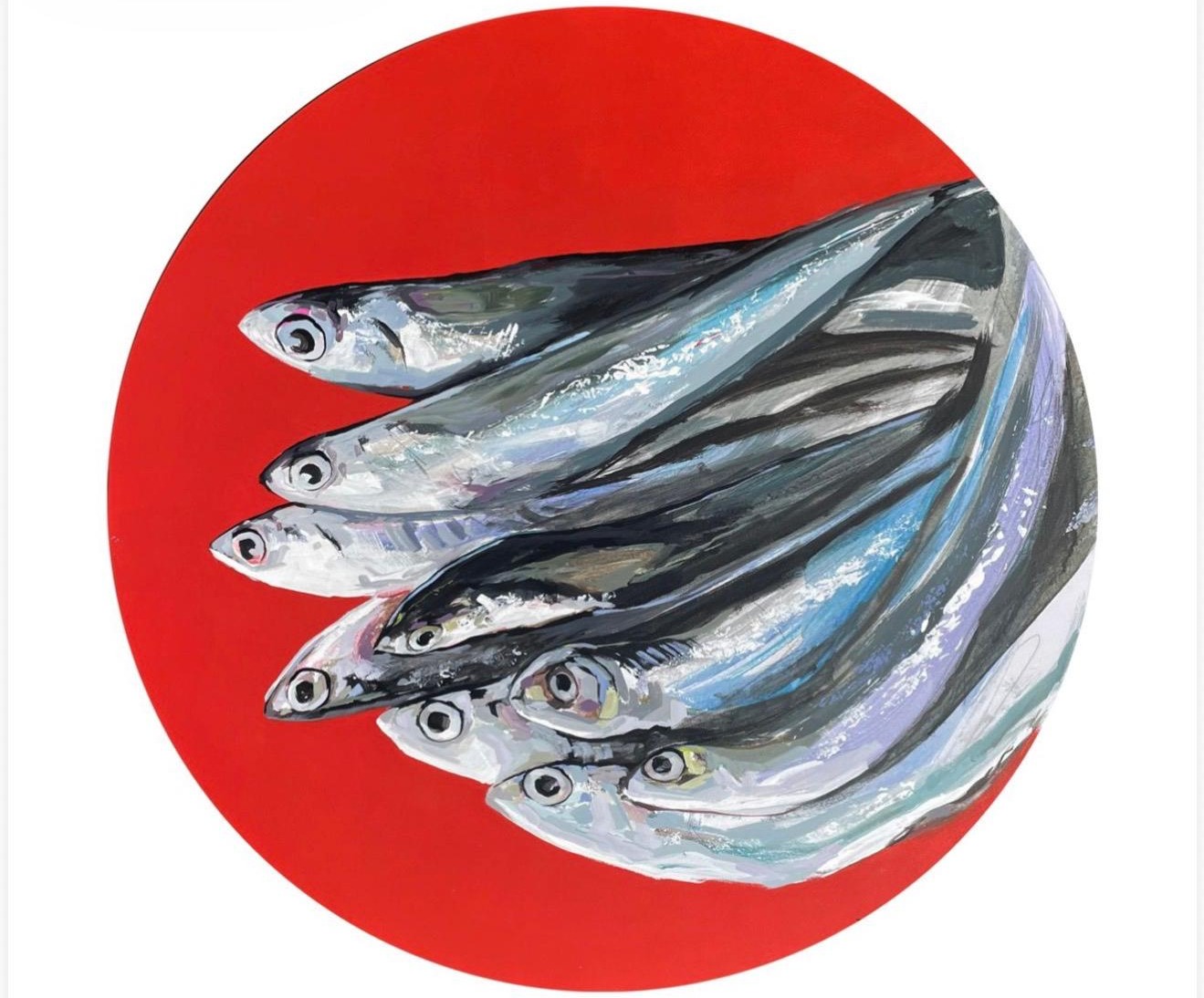 Boquerones sobre fondo goyesco